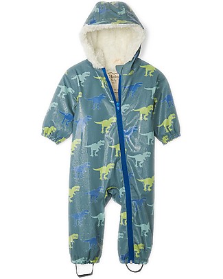 Hatley Tutone Termico Invernale Impermeabile Baby - T-Rex - Cambia colore con la pioggia! Tutine Termiche