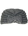 Hats Over Heels Cappello a Turbante con Fiocco, Grigio (2-4 e 4-6 anni) - Lana merino foderata in pile Cappelli Invernali