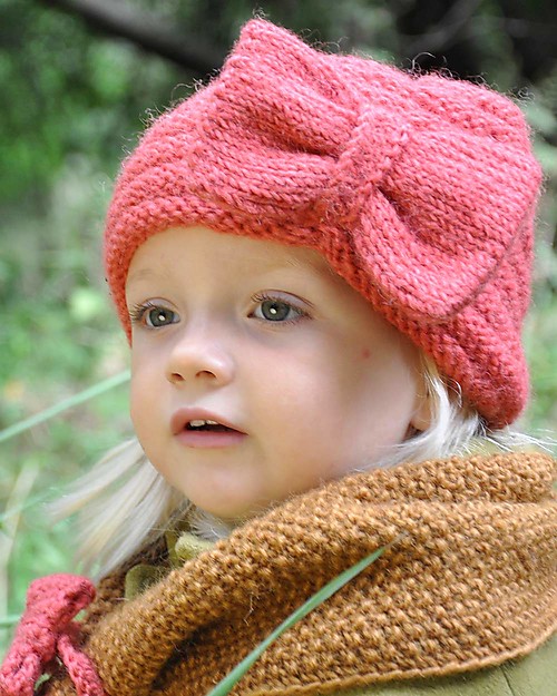 Hats Over Heels Cappello a Turbante con Fiocco, Rabarbaro - Lana merino foderata in pile Cappelli Invernali