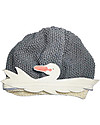 Hats Over Heels Cappello Bimba con Cigno Amovibile, Grigio - Lana merino foderata in pile Cappelli Invernali