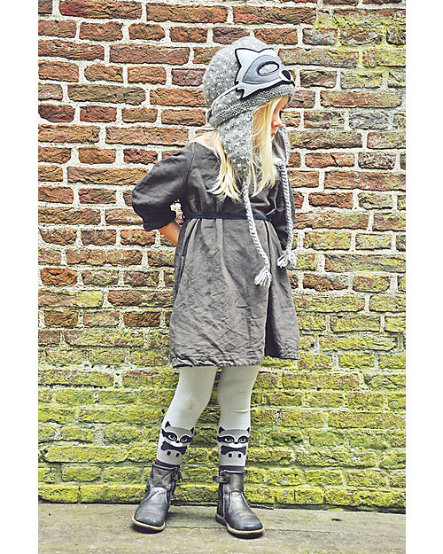 Hats Over Heels Cappello con Mascherina Orsetto Lavatore, Grigio - Lana merino foderata in pile Cappelli Invernali