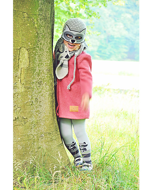 Hats Over Heels Cappello con Mascherina Orsetto Lavatore, Grigio - Lana merino foderata in pile Cappelli Invernali