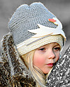 Hats Over Heels Cappello Invernale Bimba con Cigno Removibile, Grigio (2-4 e 4-6 anni) - Lana Merino foderata in pile Cappelli Invernali