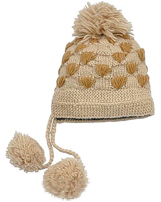 Hats Over Heels Cappello Invernale Spot Giraffa, Caramello (6-12 e 12-24 mesi) - 100% Lana Merino Cappelli