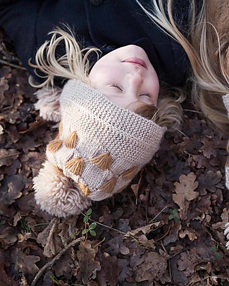 Hats Over Heels Cappello Invernale Spot Giraffa, Caramello (6-12 e 12-24 mesi) - 100% Lana Merino Cappelli