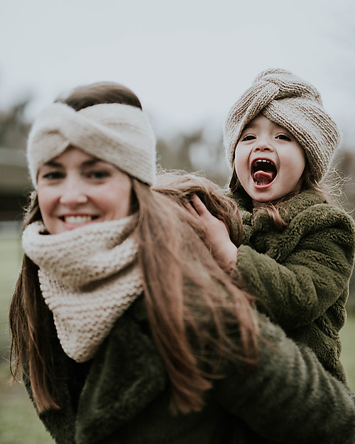 Hats Over Heels Cappello Turbante, Beige (0-2 anni) - 100% Lana Merino Cappelli Invernali
