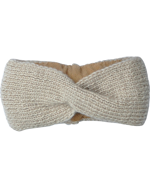 Hats Over Heels Fascia Turbante Donna, Beige - 100% Lana Merino Cappelli Invernali