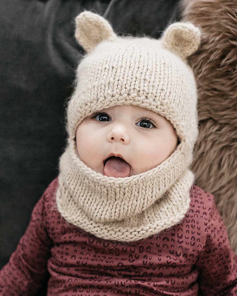 Passamontagna bambino in lana merino