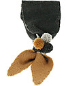 Hats Over Heels Sciarpa Bimba con Punte e Pon Pon, Carbone/Grigio chiaro/Caramello (2-6 anni) - Lana Merino Sciarpe