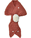 Hats Over Heels Sciarpa Bimba Fiocco di Neve con Punte e Pon Pon, Rosa Taupe (2-6 anni) - Lana Merino Guanti