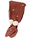 Hats Over Heels Sciarpa Bimba Fiocco di Neve con Punte e Pon Pon, Rosa Taupe (2-6 anni) - Lana Merino Guanti