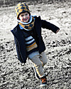 Hats Over Heels Sciarpa Girocollo a Rombi Lumberjack, Caramello e Carbone (0-2 anni) - Lana merino foderata in pile Guanti