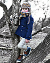 Hats Over Heels Sciarpa Girocollo a Rombi Lumberjack, Caramello e Carbone (0-2 anni) - Lana merino foderata in pile Guanti