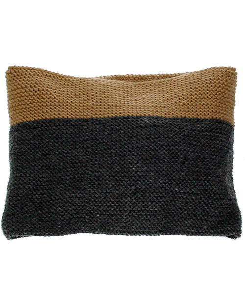 Hats Over Heels Sciarpa Girocollo, Carbone e Caramello - Lana Merino Guanti