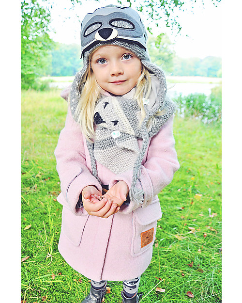 Hats Over Heels Sciarpa Orsetto Lavatore, Grigio- 100% lana merino Sciarpe