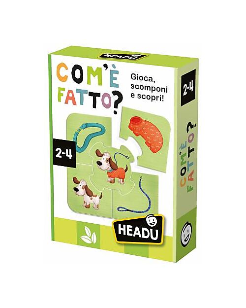 Headu Com'è Fatto - Gioca Scomponi Scopri - 6 Puzzle Da 5 Pezzi Giochi da Tavolo