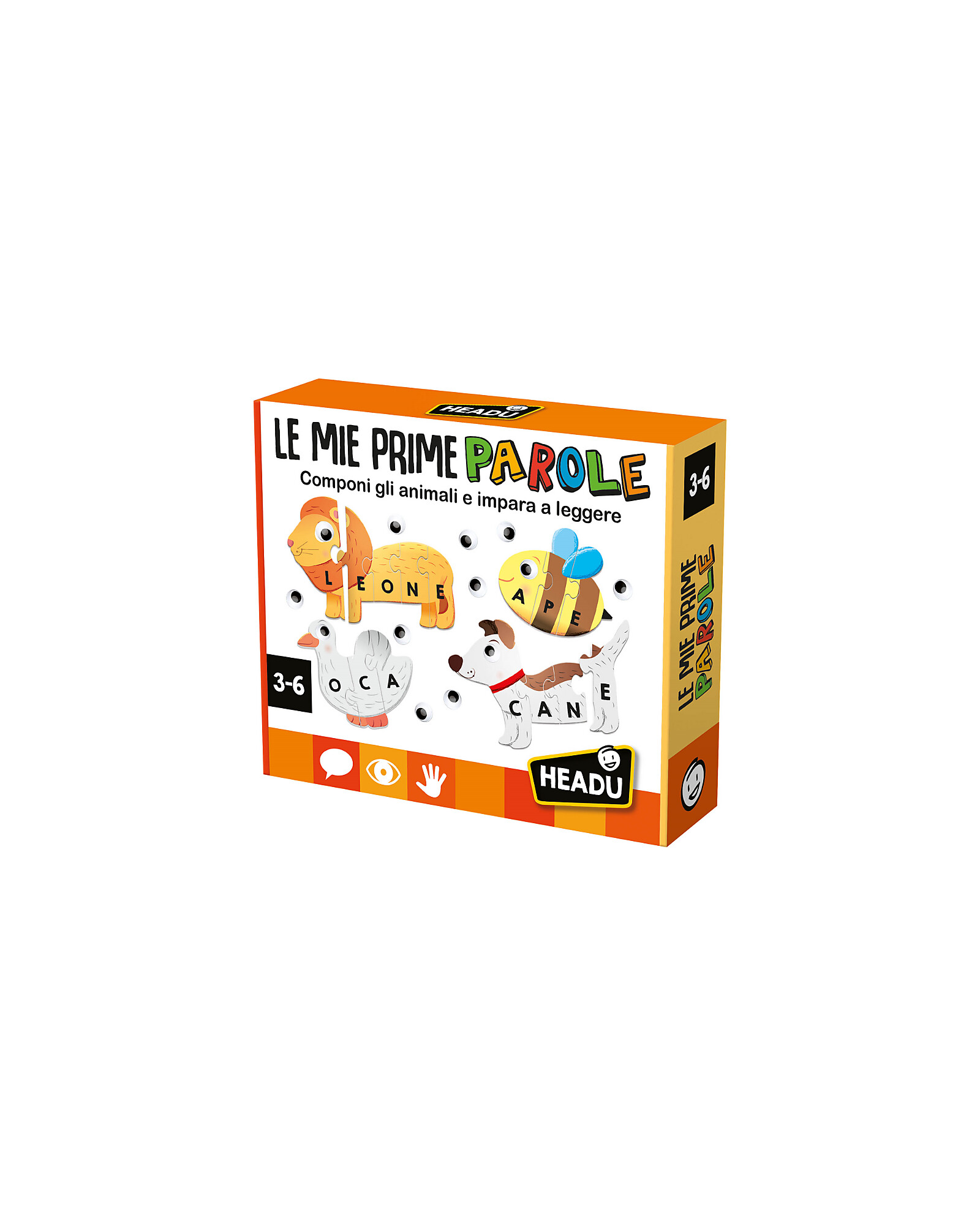Headu Le Mie Prime Parole - Intelligenza Linguistica - 12 Puzzle + 20  Adesivi unisex (bambini)