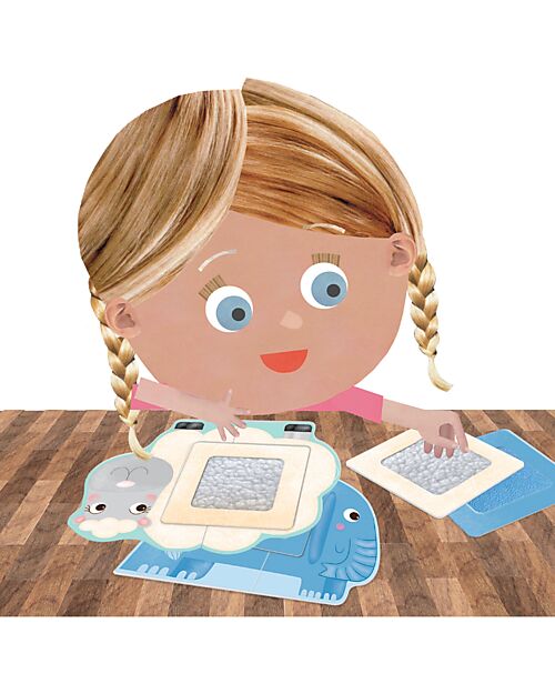 Headu Tactile Animals Montessori - Intelligenza Corporea-Cinestetica - 6 Puzzle + 6 Tessere Tattili Giochi da Tavolo