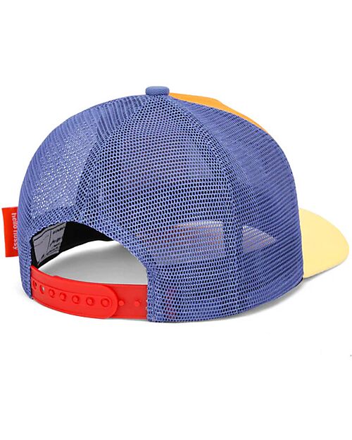 Hello Hossy Cappello con Visiera Mini Canyon - Giallo Camel e Blu - Cotone Bio Cappelli Estivi