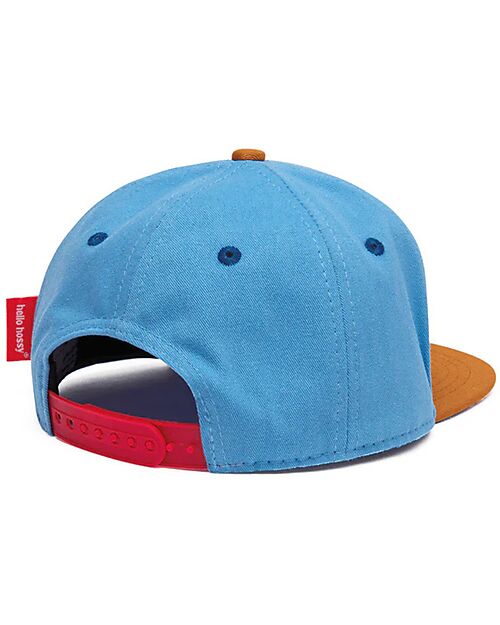 Hello Hossy Cappello con Visiera Mini Jean - Marrone e Blu - 100% Cotone Bio Cappelli Estivi