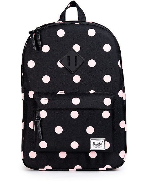 Herschel Supply Co. Zaino Heritage Youth 6+ Anni - Nero con Pois Rosa Zaini Scuola