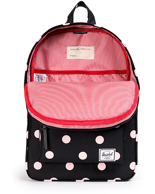 Herschel Supply Co. Zaino Heritage Youth 6+ Anni - Nero con Pois Rosa Zaini Scuola