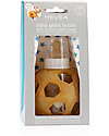 Hevea Biberon Star Ball 2 in 1 -  Biberon 150 ml in Vetro +  Gioco in Gomma Naturale - Bianco (Sicuro, atossico e perfetto per le manine!) Accessori Biberon