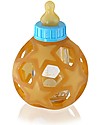 Hevea Biberon Star Ball 2 in 1 -  Biberon 150 ml in Vetro +  Gioco in Gomma Naturale - Blu (Sicuro, atossico e perfetto per le manine!) Accessori Biberon