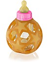 Hevea Biberon Star Ball 2 in 1 -  Biberon 150 ml in Vetro +  Gioco in Gomma Naturale - Rosa (Sicuro, atossico e perfetto per le manine!) Accessori Biberon