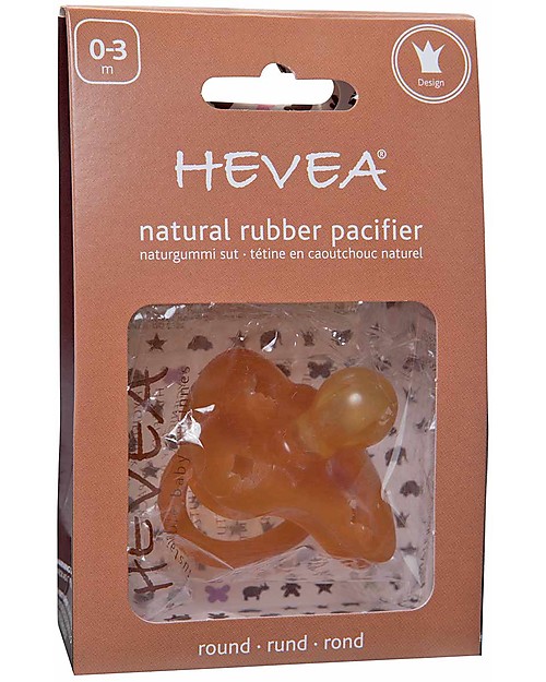 Hevea Ciuccio Corone 0-3 Mesi - Rotondo Naturale Ciucci