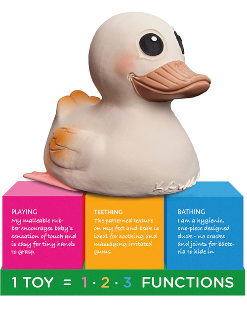 Hevea Kawan Papera 3 in Uno - 100% Gomma Naturale (dipinto con pigmenti vegetali!) Giochi Bagno