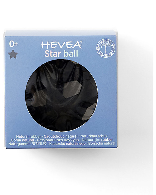 Hevea Star Ball - Grigio Scuro - 100% Gomma Naturale Massaggiagengive