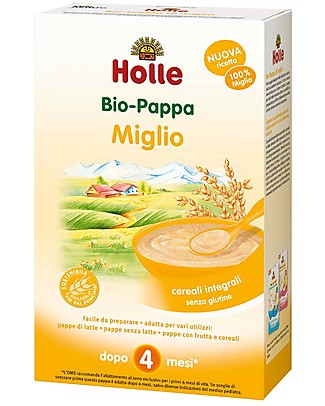 Holle Pappa di Miglio con Riso Integrale Bio, 250 gr - Da 4 mesi in su Pappe