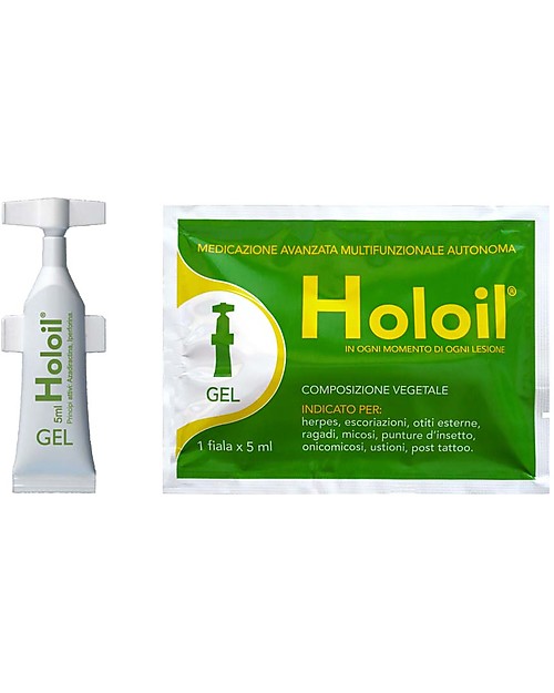 Holoil Fiala Gel 5 ml Richiudibile! - Medicazione Vegetale Per Tutta La Famiglia! Rimedi Naturali