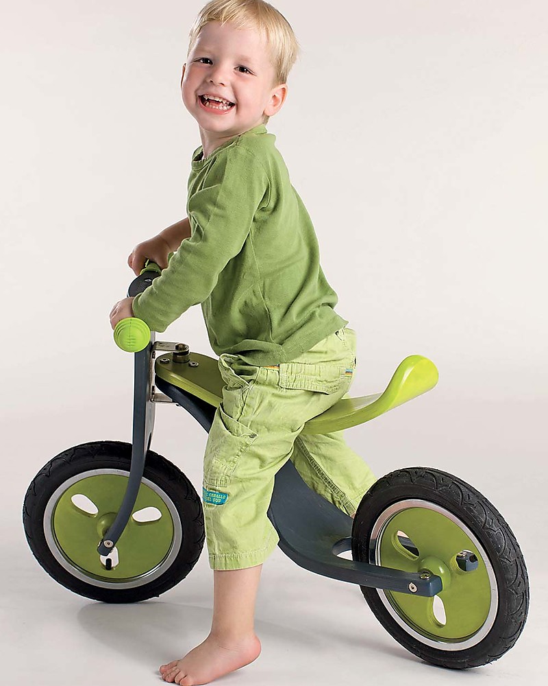 Hoppop Motta Lime Bicicletta Senza Pedali In Legno Divertente E Confortevole Unisex Bambini