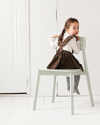 House of Jamie Abito Salopette con Volant - Cioccolato - Velluto di Cotone Vestiti