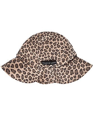 House of Jamie Cappellino Estivo Bimba - Leopardato Caramello - Cotone bio Cappelli Estivi