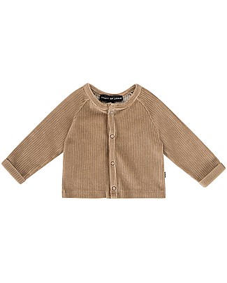House of Jamie Cardigan a Coste - Biscotto - Velluto di Cotone Cardigan