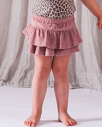 House of Jamie Gonna con Volant - Rosa Orchidea - Spugna di cotone bio Gonne