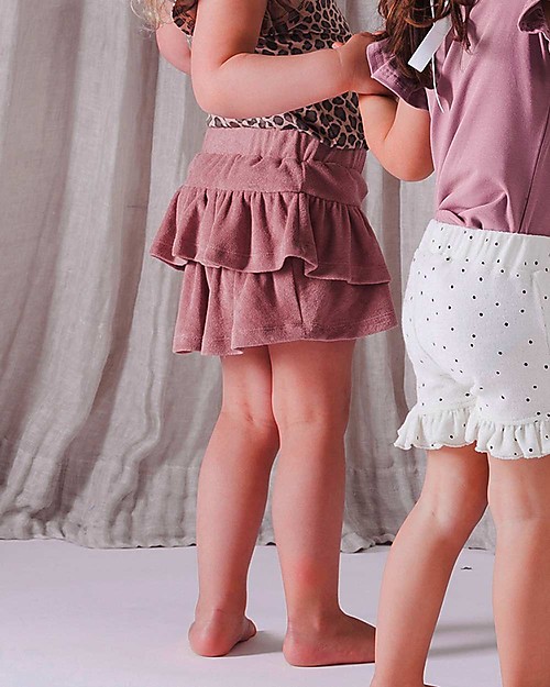 House of Jamie Gonna con Volant - Rosa Orchidea - Spugna di cotone bio Gonne_