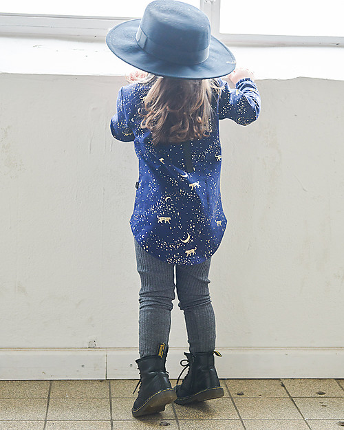 House of Jamie Leggings Bimba a Coste, Granito (1-4 anni) - Cotone Bio Elasticizzato Leggings