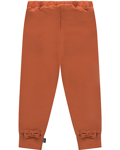 House of Jamie Leggings con Fiocco Posteriore, Ruggine (1-4 anni) - Cotone bio Elasticizzato Leggings