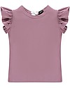 House of Jamie Maglia a Maniche Corte con Volant - Rosa Orchidea - Cotone bio T-shirt