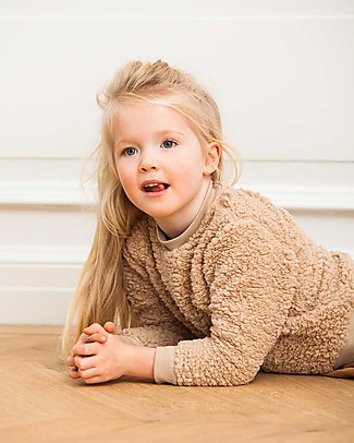 House of Jamie Maglione Girocollo - Avena - Tessuto Teddy Super Soffice Maglioni