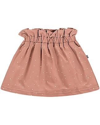 House of Jamie Mini Gonna Paperbag - Malva a Pois - Cotone Bio Elasticizzato Gonne