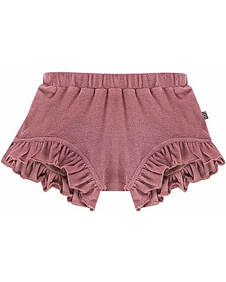 House of Jamie Pantaloncini Baby con Volant - Rosa Orchidea - Spugna di cotone bio Pantaloni Corti