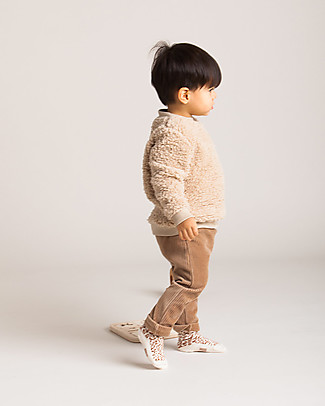 House of Jamie Pantaloni Baby a Coste - Biscotto - Velluto di Cotone Pantaloni Lunghi
