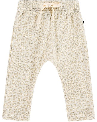 House of Jamie Pantaloni Baby - Leopardato Panna - Cotone bio Pantaloni Lunghi