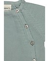 Huggee Cardigan Lavorato a Maglia, Celeste - 100% Cotone Bio Cardigan