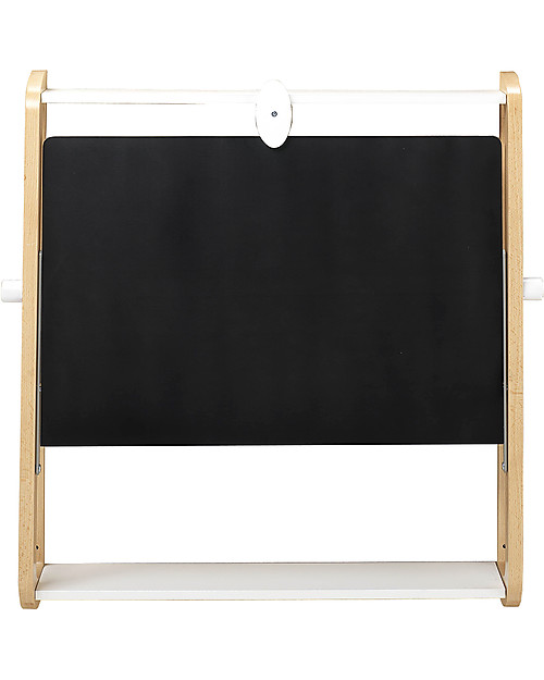 Hugs Factory Fasciatoio da Muro Convertibile 3 in 1 Broadway - Bianco/Naturale - Lavagna + Scrivania! Fasciatoi